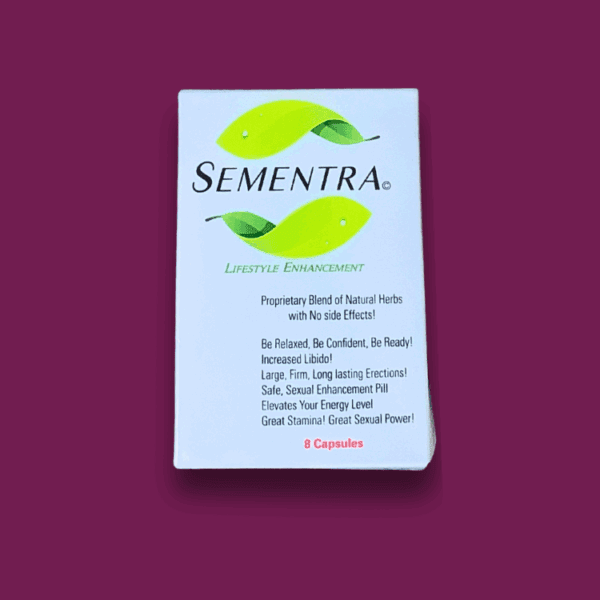 One box Sementra on dark berry colored background