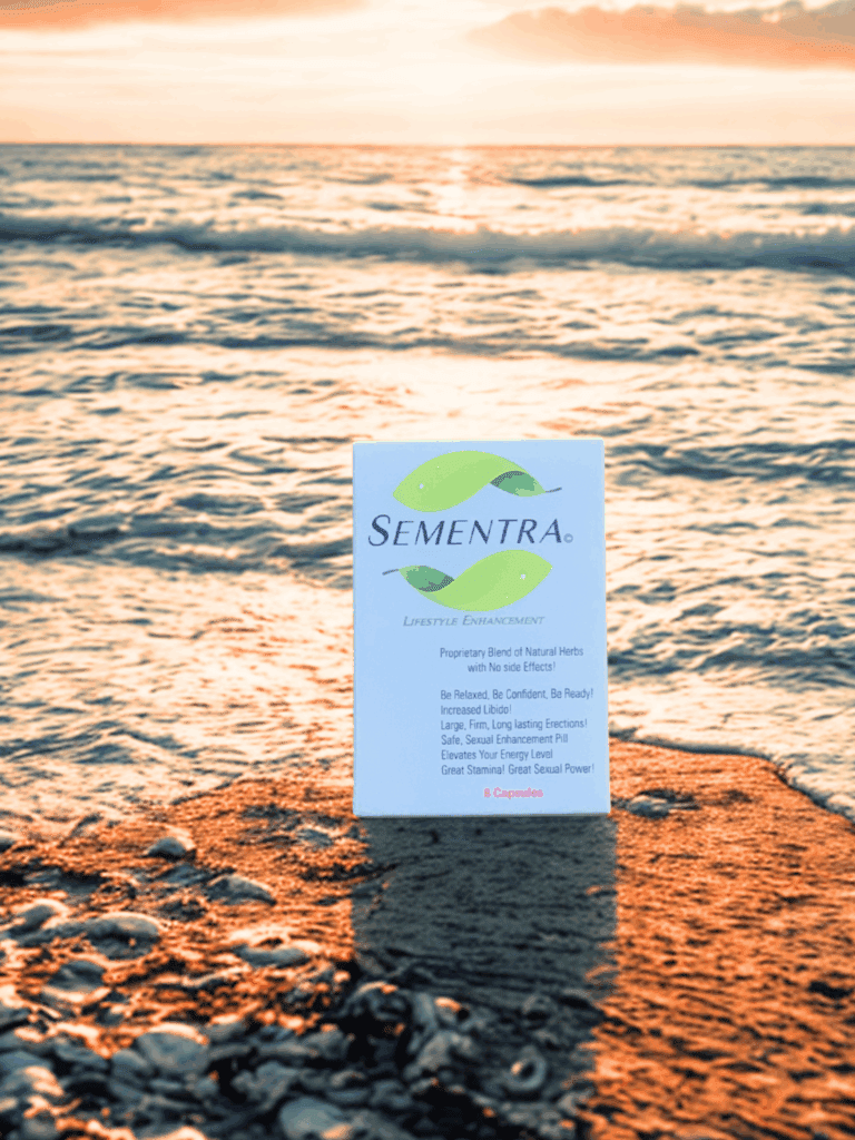 Sementra box on beach at sunset